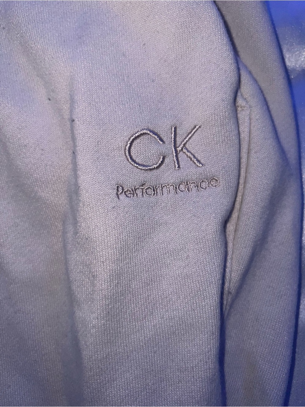 Calvin Klein Beige CK Performance Embroidered Sweatpants